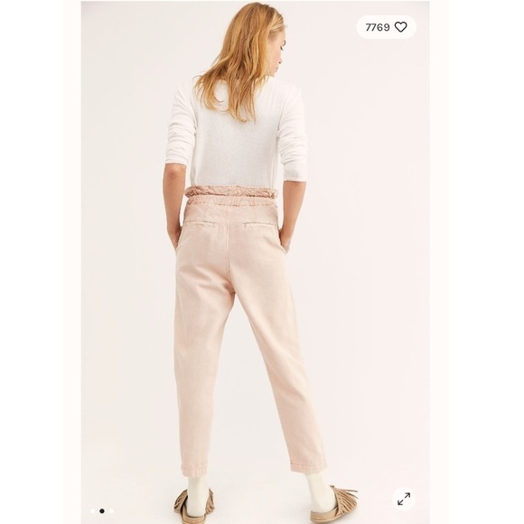 Free People Pleated Tie Front Trousers - Picture 2 of 5